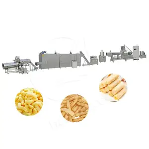 Commercial Full automatic China puffed food machine line for production of corn sticks puff ball snaks machine