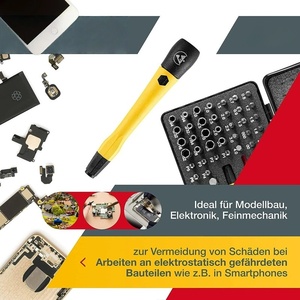 Juego de Destornilladores de Precisión Antiestáticos 65 en 1, Juego de Puntas Antiestáticas para Reparación de Electrónica, Hecho en <span class=keywords><strong>Alemania</strong></span> - Product Image 3