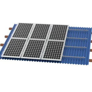 supplier solar mounting aluminum bracket trapezoidal metal roof clamp system