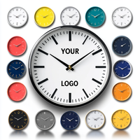 Jam Dinding Logo Kustom Bingkai Hitam Antik Dial Abstrak Angka Arab Putih Gerakan Quartz Senyap Berdetak untuk Hadiah Kantor