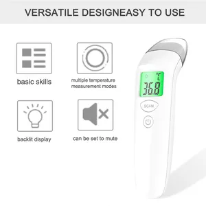 CE Approved 1 Sec Household Medical Devices Non Contact Infrared Thermometers Digital Forehead Thermometer