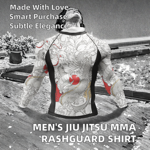 Vente en gros de chemise Rashguard de compression MMA BJJ à manches longues respirante à impression numérique personnalisée Logo de surf Protection UPF50 pour hommes - Product Image 3