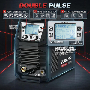 Soldadora MIG <span class=keywords><strong>Multiproceso</strong></span> LEVIN 230A 220V con Voltaje Real, Sinérgica, Doble Pulso, <span class=keywords><strong>Inversor</strong></span> IGBT con Pantalla LCD para Soldadura de Aluminio - Product Image 3