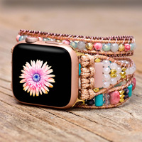 Bracelet de montre mince perlé multicouches tissé Bracelet de remplacement pour iWatch Ultra SE Series 9 8 7 6 5 4