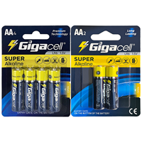 Pile Super Alcaline 1,5 Volt Taille AA LR6/AM3 LR6 Mignon Idéale pour les Appareils Quotidiens Jouets Éclairage de Noël
