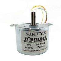 Motor Síncrono de CA PLC 50KTYZ 110V 10 RPM con Engranaje CW/CCW, Bajo Ruido, Baja Velocidad, Venta al por Mayor