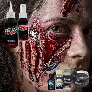 Nicro Halloween Cosplay fournitures effrayant visage peinture <span class=keywords><strong>sang</strong></span> Gel 3D fausse cicatrice temporaire saignement plaie Halloween maquillage <span class=keywords><strong>liquide</strong></span> <span class=keywords><strong>Latex</strong></span> ensemble - Product Image 1