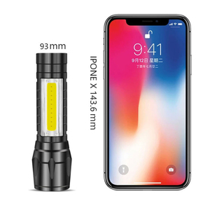 Mini Portable Super Bright Long-Range Outdoor <b>LED</b> <b>Flashlight</b> with Lithium Battery Plastic Body IP54 Waterproof 15W 20cm - Product Image 3