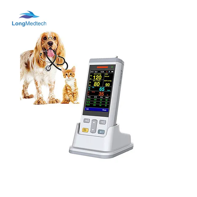 Monitor veterinario multiparámetros portátil, monitor de presión arterial veterinario para perros y gatos