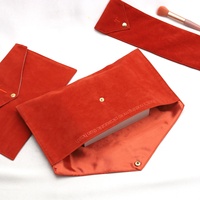 Individuell Bedruckter Satin-Gefütterter Samt-Umschlagbeutel Modische Kleidungsverpackung Superweicher Dicker Wildleder-Geschenk-Staubbeutel