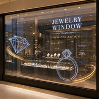 Écran LED transparent pour vitrine de bijouterie, affichage LED personnalisé sur verre