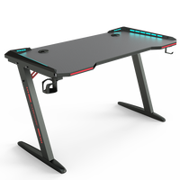 Bureau de jeu en forme de Z BEISIJIE Z-X, table fixe en fibre de carbone avec option RGB et accessoires