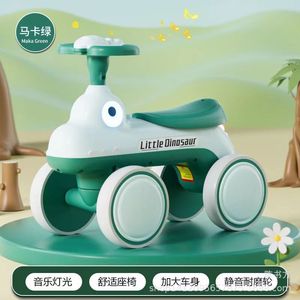 Little Dinosaur Kids Balance Bike 12 Inch Wheels 1-3 Years Old Four Wheel Toddler Walker Safe Ride On Toy - Product Image 2