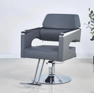 Fauteuil de barbier hydraulique pivotant en cuir PU noir, fauteuil de coiffure moderne, mobilier de salon de coiffure pour barbier - Product Image 3