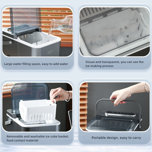 Máquina de Hielo Automática Portátil Eléctrica para el Hogar, Automóvil, Hotel y Uso en Exteriores - Product Image 4