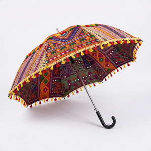 ทำด้วยมือผ้าฝ้ายอินเดียตกแต่งร่ม - Product Image 1