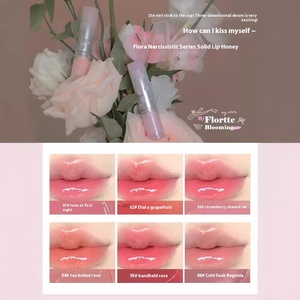 <span class=keywords><strong>FLORTTE</strong></span> Brillant à Lèvres Solide Vegan Lip Glaze Rouge à Lèvres Hydratant Maquillage Difficile à Tacher - Product Image 2