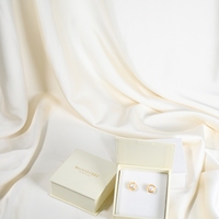 PackSecret Boîte de boucles d'oreilles magnétiques beige de haute qualité Coffrets cadeaux de bijoux en papier élégants Logo personnalisé pour l'emballage de bijoux de luxe