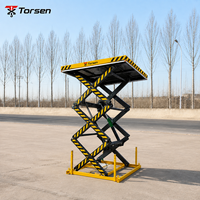 Table élévatrice à ciseaux hydraulique fixe de 1 tonne, plateforme sur mesure pour ligne de production