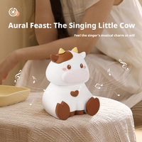 Adorable mini haut-parleur Bluetooth 5.2 en forme d'animal de dessin animé, son 3W, avec support de téléphone rétractable, pour cadeau d'anniversaire et divertissement quotidien