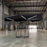 Auvent latéral de voiture XL 270 degrés autoportant 4x4 Expedition à double poteau 2m 2.5m avec éclairage LED tricolore