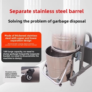 <span class=keywords><strong>Aspirateur</strong></span> industriel électrique manuel humide <span class=keywords><strong>et</strong></span> sec de 90 L avec poignée à roulettes, grande capacité de filtration - Product Image 4