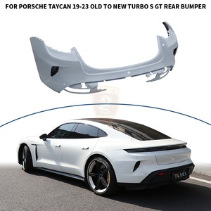 Pare-chocs arrière en carbone sec avec prises d'air pour <span class=keywords><strong>Porsche</strong></span> <span class=keywords><strong>Taycan</strong></span> 2019-2023, mise à niveau vers <span class=keywords><strong>Turbo</strong></span> <span class=keywords><strong>S</strong></span> GT - Product Image 2