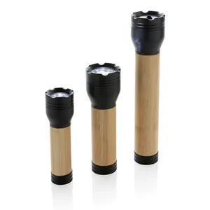 Linterna de bambú reciclado Lucid de 5W, dispositivos sostenibles - Product Image 3