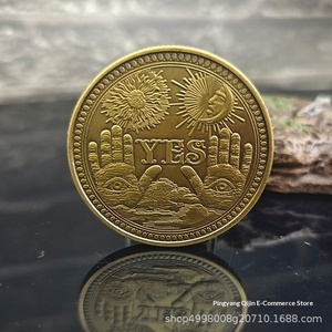 कस्टम हाँ या कोई भविष्यवाणी निर्णय गोथिक सिक्का हिचक शैली स्मारक धातु स्मृति चिन्ह उपहार - Product Image 3