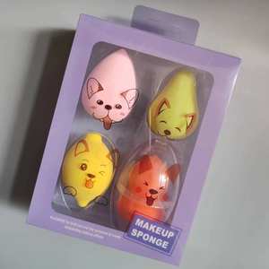 YRX C014 venta al por mayor caja de regalo embalaje maquillaje huevo conjunto burbuja agua se convierte en gran polvo Puff maquillaje licuadora belleza esponja - Product Image 1