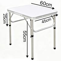 Table pliante portable Tench AL12 en alliage d'aluminium de 0,6 m, mobilier d'extérieur multifonctionnel, lit tubulaire détachable, table d'ordinateur