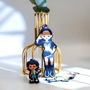 Tùy chỉnh OEM Tùy chỉnh không có tối thiểu logo cao su 3D mềm <span class=keywords><strong>PVC</strong></span> <span class=keywords><strong>Keychain</strong></span> vòng chìa khóa - Product Image 3