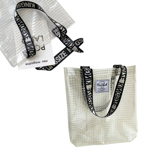 Thời trang nóng bán hợp thời trang vật liệu mới rõ ràng PVC lưới Tote mua sắm túi xách bãi biển - Product Image 5