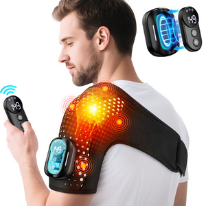 Masseur d'épaule chauffant pour physiothérapie, contrôle sans fil, vibration, compresse chaude, coussin de massage, appareil de thérapie pour les épaules pour usage quotidien - Product Image 1