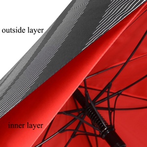Fashion Custom Modern 8 Ribs Stick <b>Umbrella</b> Large <b>Windproof</b> Branded Luxury Double Canopy Auto Open Folding Design - Product Image 4