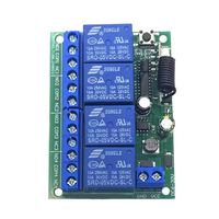 Module récepteur de relais universel sans fil à 4 canaux DC 12V avec télécommande RF 433 MHz