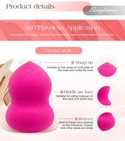 Éponge de Maquillage Réutilisable en Polyuréthane Sans Latex, Applicateur Beauté en Forme d'Œuf pour un Maquillage Complet du Visage - Offre Spéciale
