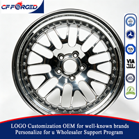 Jantes forgées concaves en deux parties, chromées argentées, 18 pouces, 5x120.65, à lèvres polies, pour Chevrolet Chevelle SS