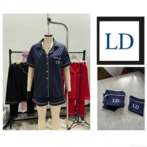 Conjunto de Pijama de Punto Premium para Mujer, Elegante, Sólido, de Manga Larga, Ropa de Dormir Suave con Detalle de Lazo, Conjunto de Dos Piezas - Product Image 3