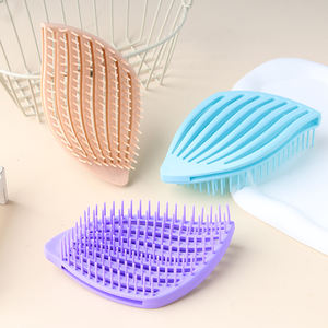 Brosse à cheveux pour le lavage, tête creuse, massage des méridiens, peigne sec à double usage, nettoyage en profondeur, toucher doux, TPEE, salon et usage domestique - Product Image 5