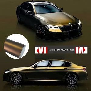 Vinilo Adhesivo para Automóviles de Alto Rendimiento, Vinilo Decorativo Mate Cromado Color Oro Oscuro Romanee - Product Image 1