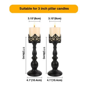 Wholesale Custom <strong>Gothic</strong> Matte Black Iron Vintage Tall <strong>Candle</strong> <strong>Holders</strong> Decorative Large Table Centerpieces <strong>Candle</strong> Stand Decor - Product Image 6