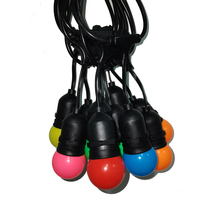 Guirlande lumineuse LED G45 en forme de coquille colorée, étanche IP65, 10m/15m, 2700K blanc chaud, pour Noël, les fêtes et les mariages