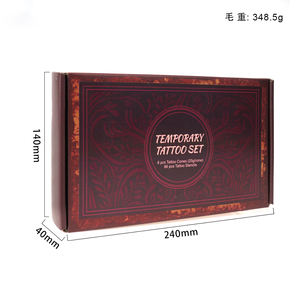 ชุดสักลายเฮนน่ากลิตเตอร์พร้อมกรวยพีวีซีและสติกเกอร์ชั่วคราวพร้อมใช้งานดีไซน์มือและเท้า84ชิ้น - Product Image 4