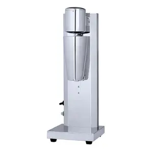 Agitador de leite de cabeça dupla, liquidificador de leite, máquina misturadora comercial multifuncional, aço inoxidável, prata elétrica