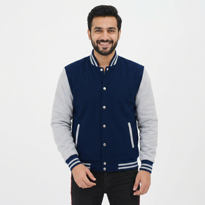 Custom <b>Men's</b> Luxury Black Varsity <b>Jacket</b> with Sleeve <b>Letters</b> Premium Leather CollegeBaseballjacket for <b>men</b> - Product Image 1