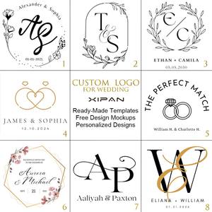 شعار مخصص لحفل الزفاف ، تصميم مخصص على الطراز الأوروبي للذكرى السنوية لتزيين حفل زفاف العروسة الصغيرة والعزاب - Product Image 3