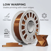 Filamen PLA Sutra Grosir 1.75mm 1kg, Printer 3D Kecepatan Tinggi, Halus Berkilau Tanpa Benang, Logo Kustom OEM Ramah Lingkungan Rendah Bau