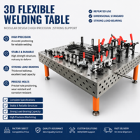 Plateforme de soudage flexible 3D, table de positionnement pour soudage robotisé en fonte HT300 D16/D26/D28
