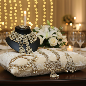 Elegant Fine Jewelry <b>Set</b> with Sparkling Austrian <b>Beads</b> Perfect for Bridal Wear, Weddings, and Special Occasions - Product Image 3